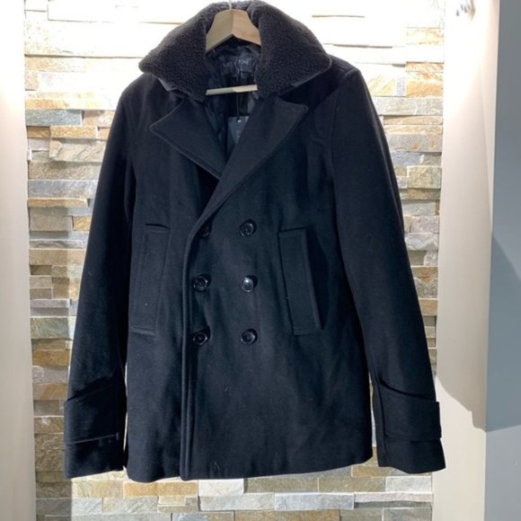 Slate & Stone Wool Blend Double Breasted Peacoat - Picture 3 of 6